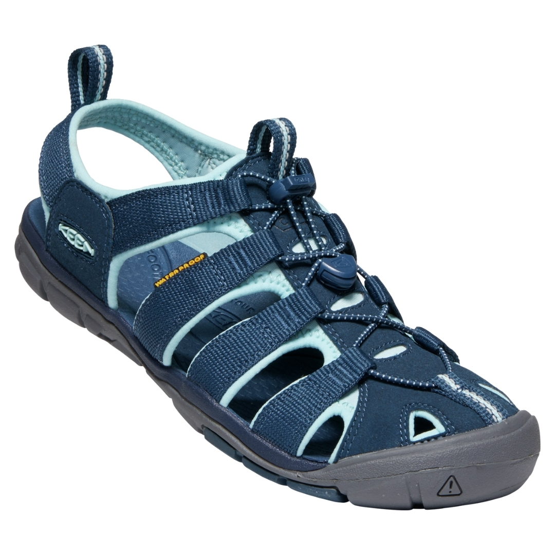 sandale keen clearwater cnx pour femme couleur navy/blue glow vue globale de la sandale