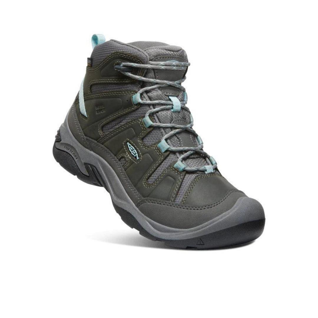 Chaussures de randonnée imperméables femme – MH 100 gris/bleu - Vert-De