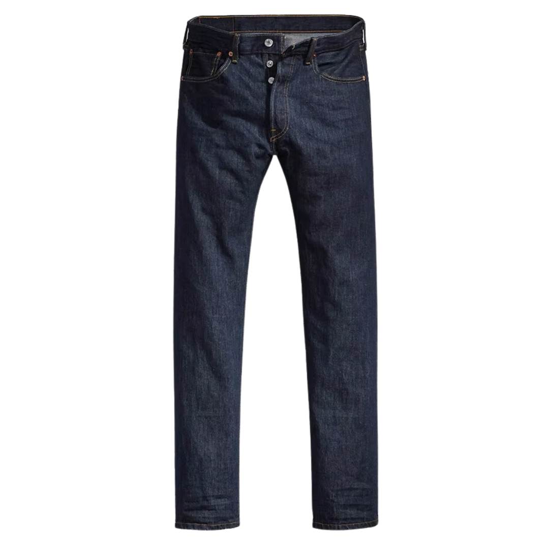 JEANS LEVI'S 501 ORIGINAL POUR HOMME couleur 0115-RINSE vu du jeans bleu foncé de face