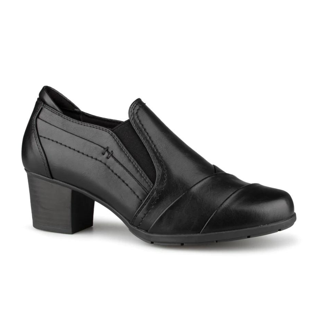 CHAUSSURE URBAINE ULTIME CONFORT BETHANIE POUR FEMME couleur noir vu de la chaussure noire de profil droit