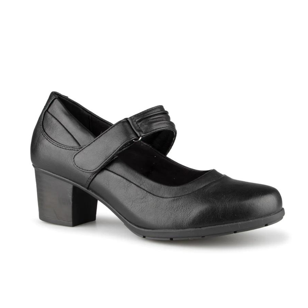 CHAUSSURE URBAINE ULTIME CONFORT MILYBETT POUR FEMME couleur noir vu de la chaussure noire de profil droit