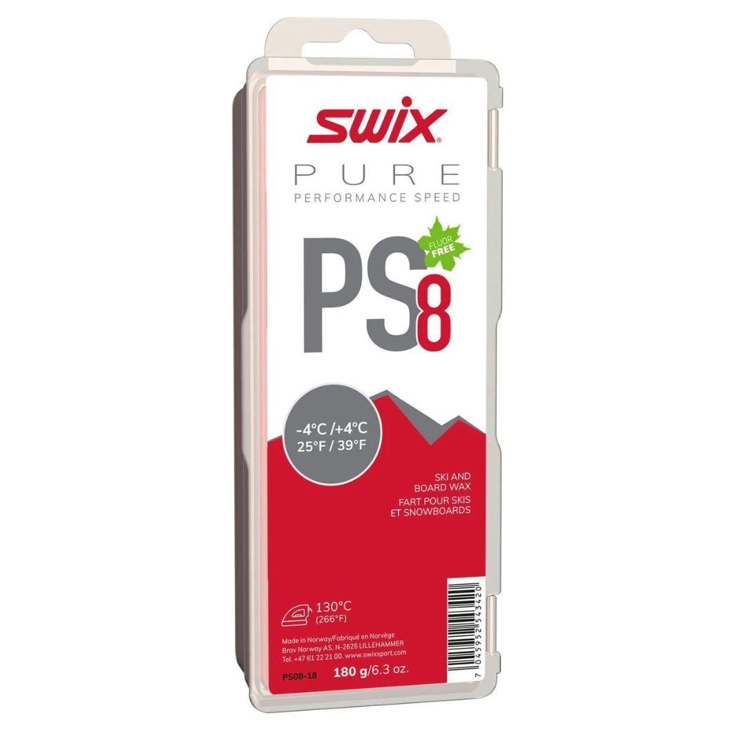 CIRE DE GLISSE SWIX PS8 ROUGE 180G