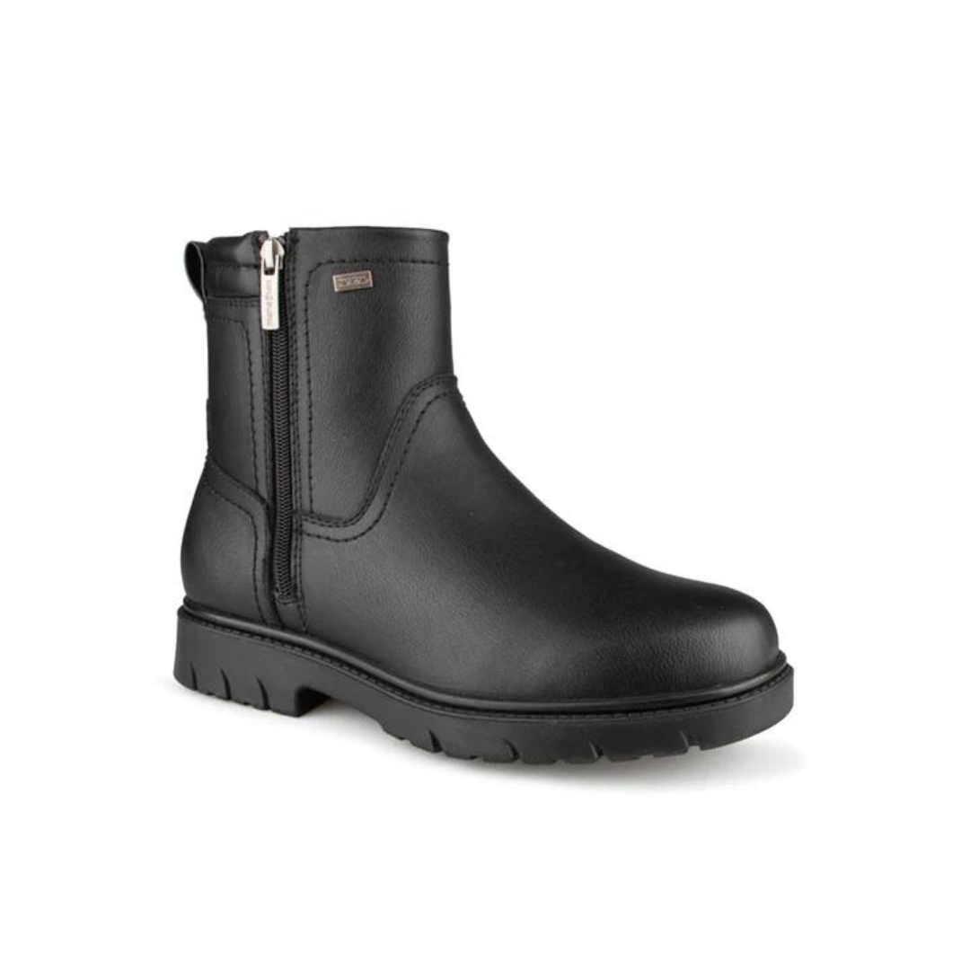 BOTTE D'HIVER MANATHAN TARTARUGA POUR HOMME couleur noir vue de la botte noire de profil avant droit