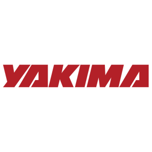 L'image affiche le logo Yakima en lettres majuscules rouges en gras sur un fond blanc.